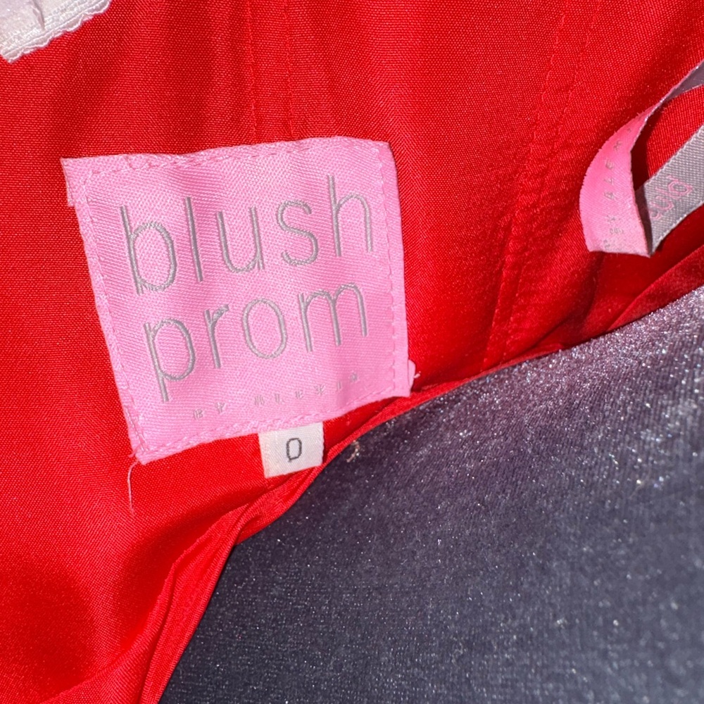 Elegant Coral Blush Prom Strapless Dress - Picture 4 of 4